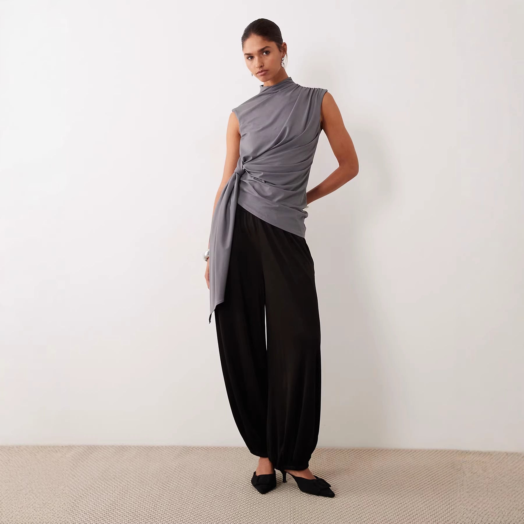 Ärmelloses Tank Top Detail Stoff – Sévea Schweiz