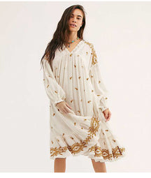 Besticktes Sommer-Kleid Rückansicht – Sévea Damen