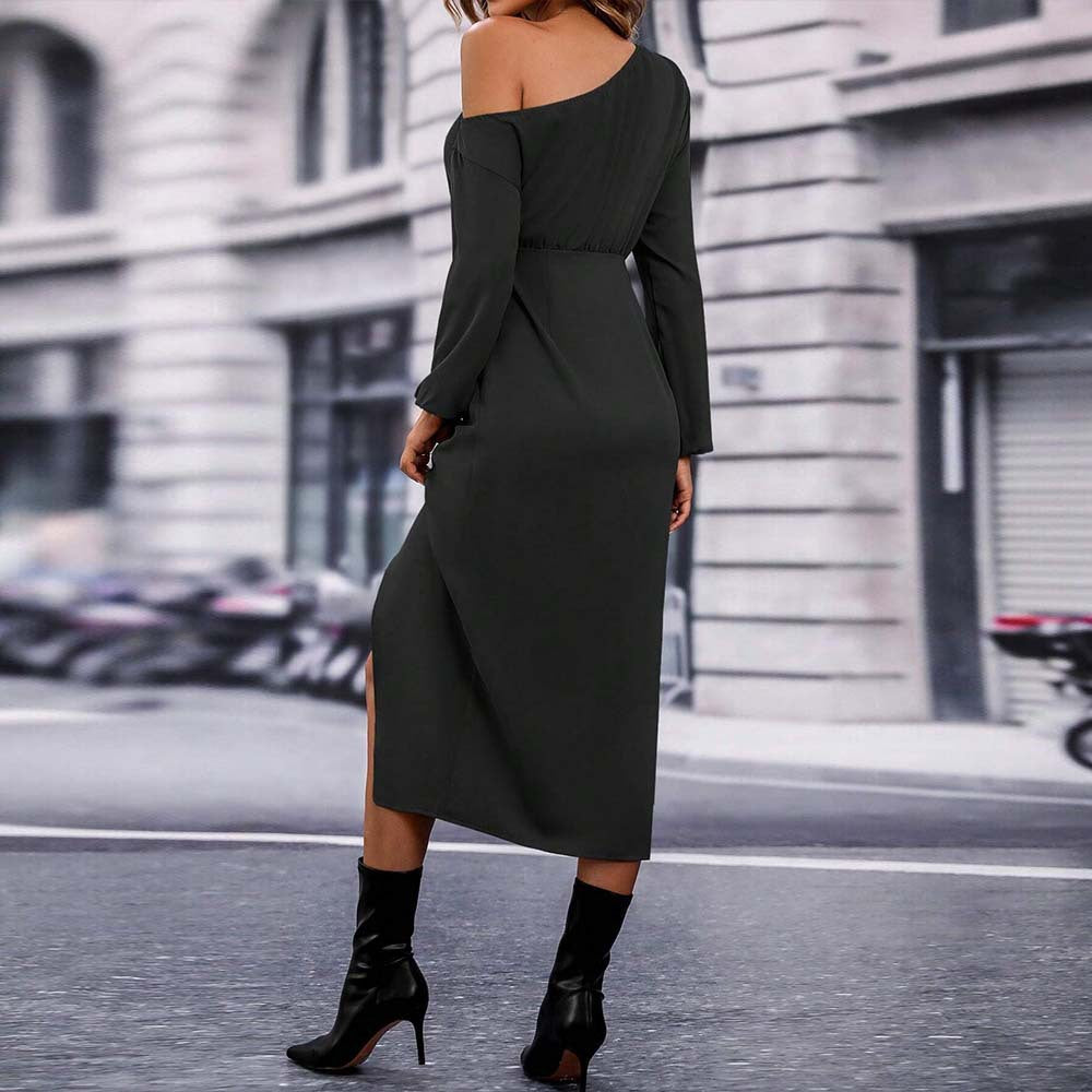 Off-Shoulder Kleid Frontansicht – Sévea Damen