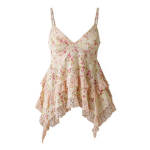 Asymmetrisches Chiffon Top Seitenansicht verspielt – Sévea Damen