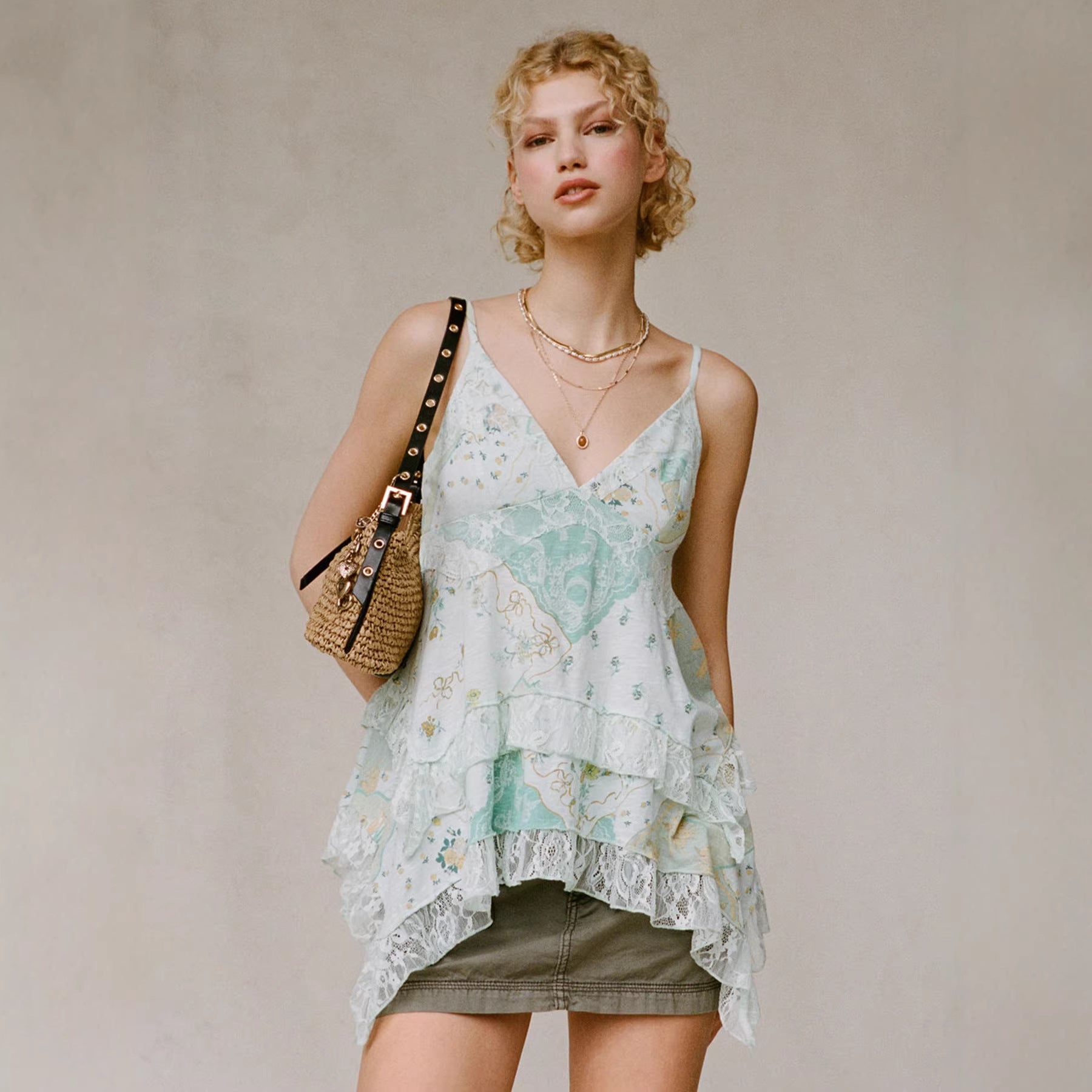 Retro Blumen Top Detail Stoff – Sévea Schweiz