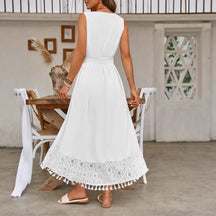 Spitzen-Trägerkleid Rückansicht – Sévea Schweiz
