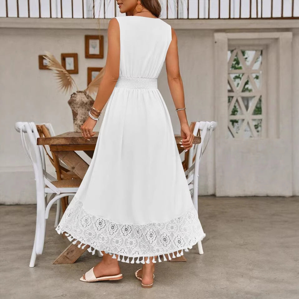 Rükenfreies Kleid Spitze Seitenansicht – Sévea Schweiz
