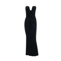 Samtkleid Seitenansicht figurbetont – Sévea Damen
