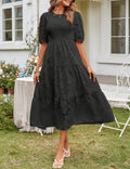 Strandkleid Rüschen Puffärmel Damen – Sévea Schweiz