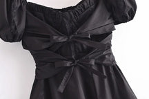 Puffärmel-Kleid Rückansicht Spitze – Sévea