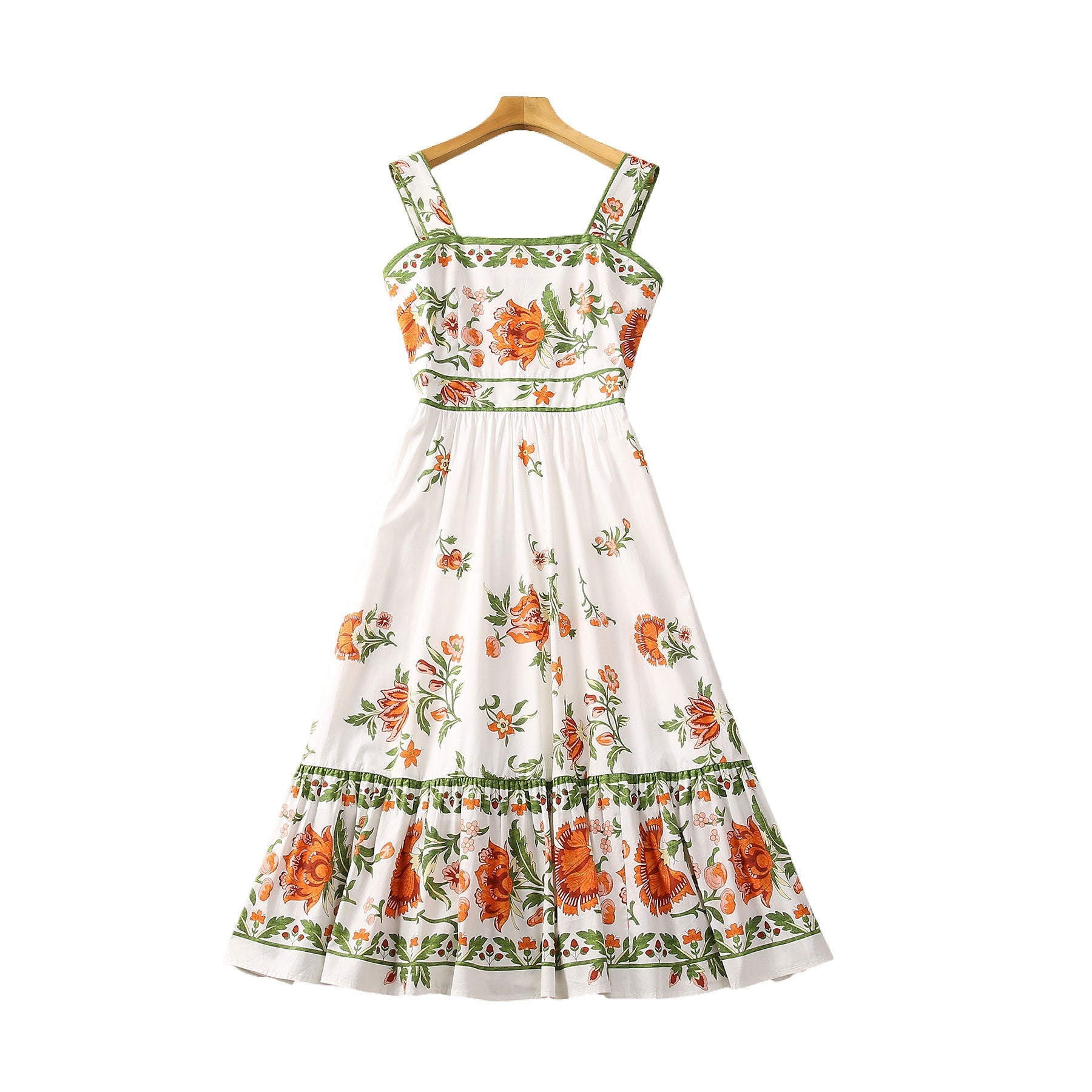 Florales Baumwollkleid Seitenansicht - Solea