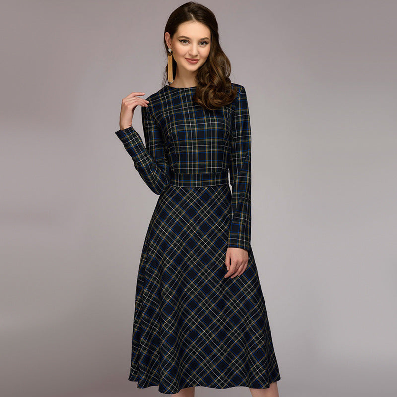 Karo Midi-Kleid Seitenansicht Damen - Solea