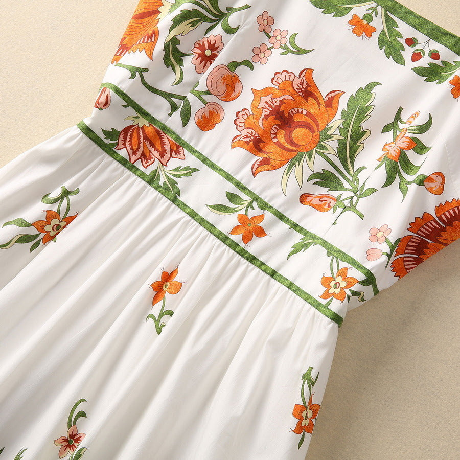 Premium Blumenkleid Baumwolle Detail Muster - Sévea Schweiz