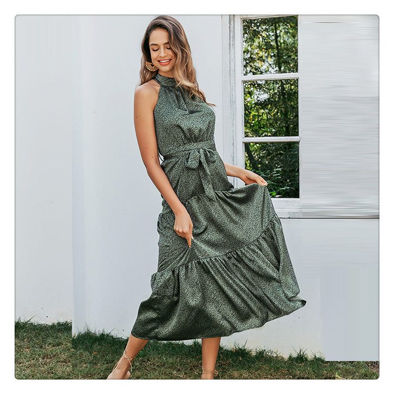 Print Midi Kleid Damen Detail Muster - Solea Schweiz
