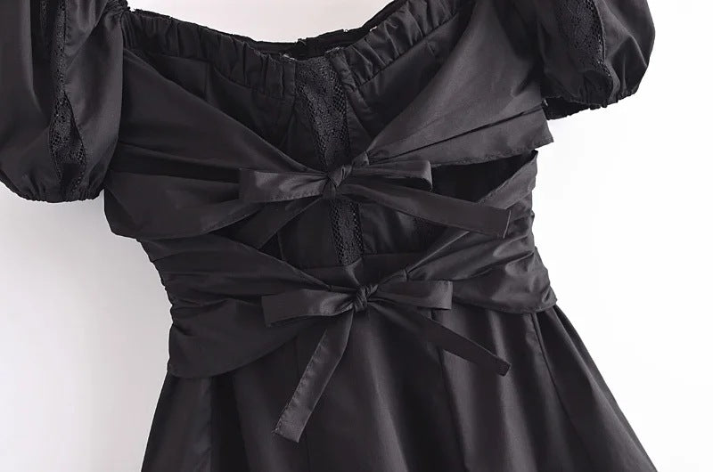 Puffaermel Kleid Rueckansicht Spitze - Solea